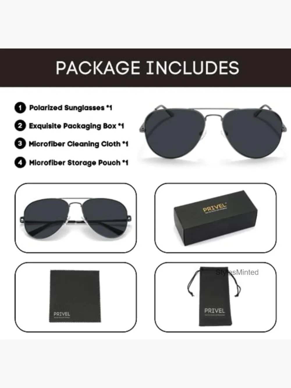 Extra Large Aviator Sunglasses for Men Stainless Steel Polarized UV400